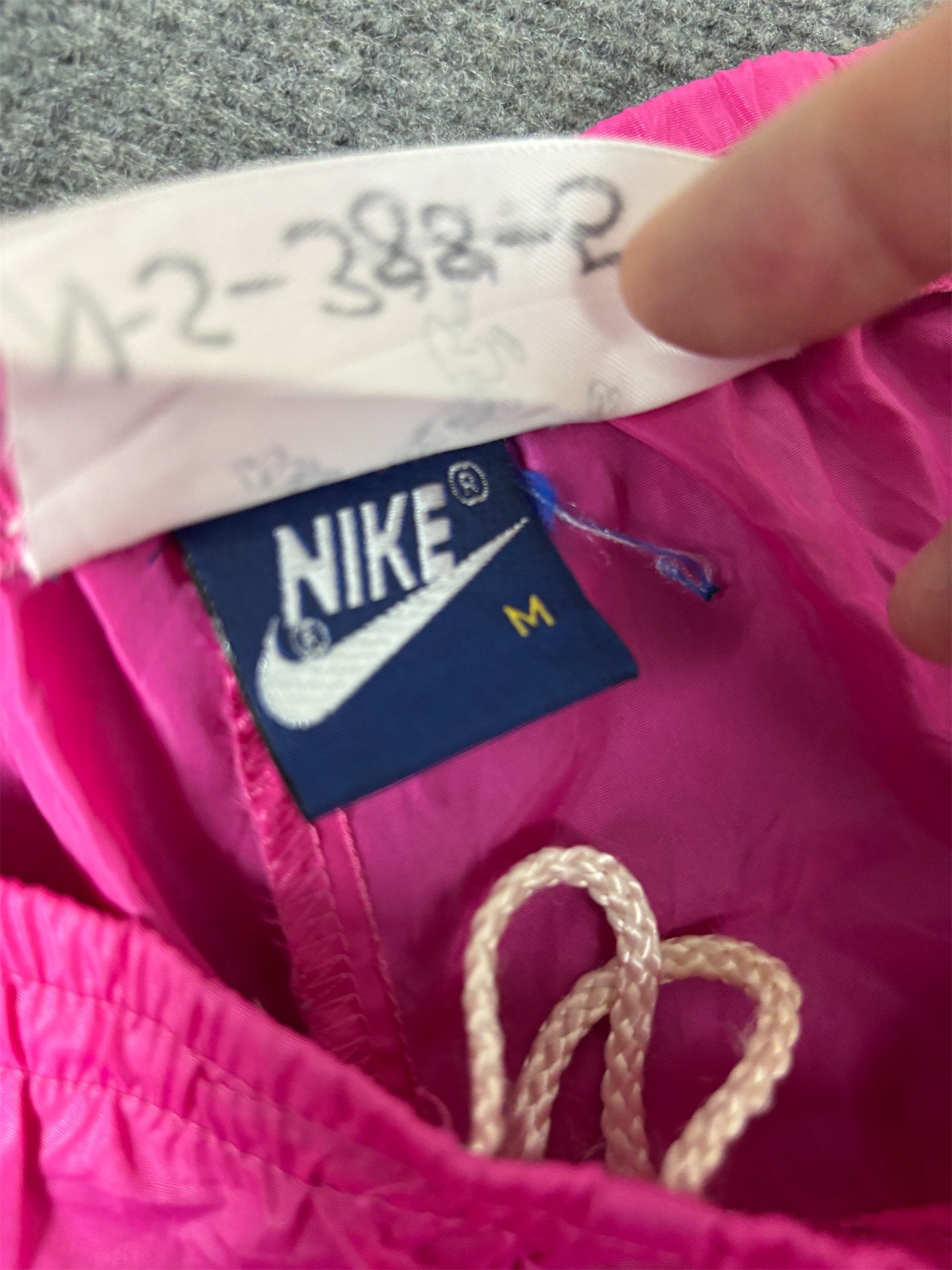 Vintage 80s Nike Track Pants Womens M Pink Nylon Windbreakers Rare Blue Tag