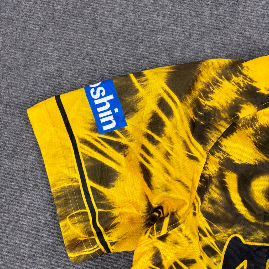 Hanshin Tigers Japanese Baseball Jersey Men's Medium Yellow Cat Face Graphic
