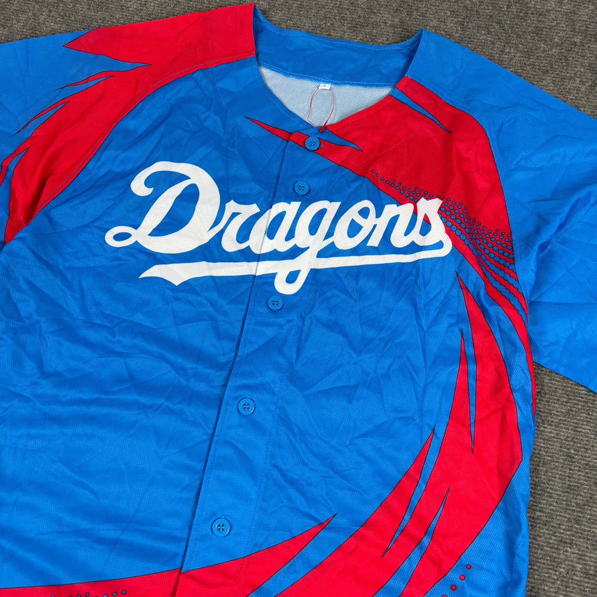 Chunichi Dragons Baseball Jersey Men's Medium Blue Red Japanese Stock