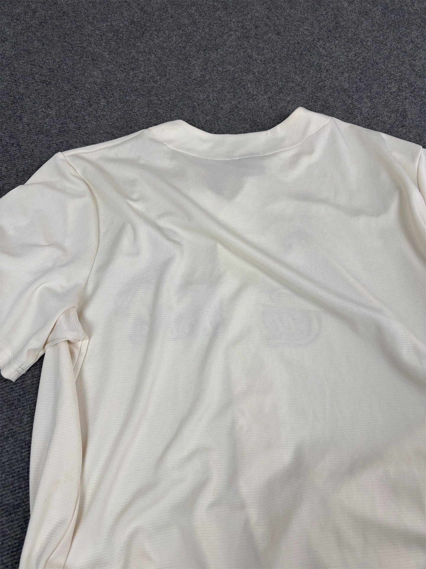 Classic Majestic Cardinals Baseball Jersey Men's XXL Cream Embroidered Logo Mesh Button Down