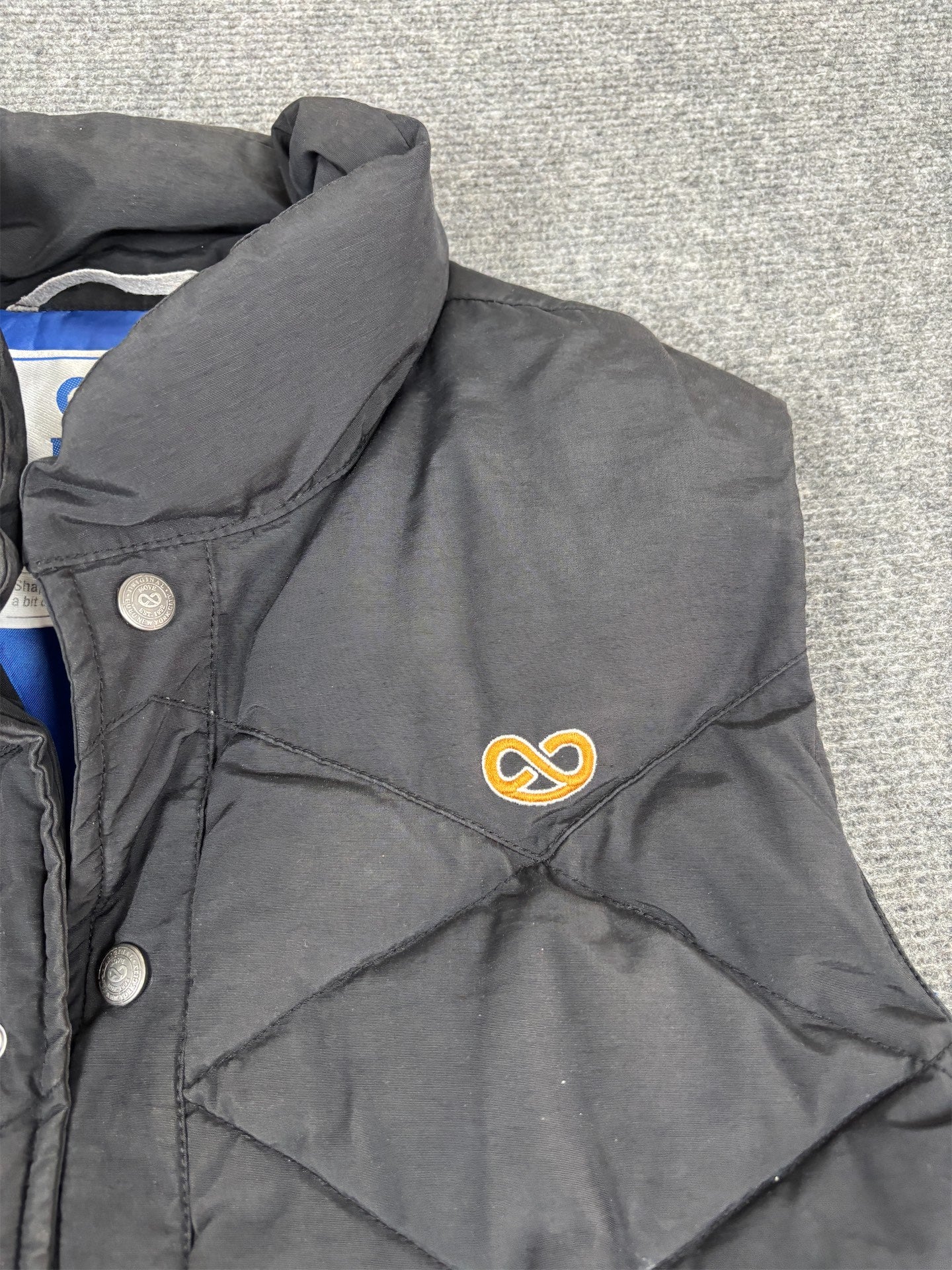 Vintage Y2K FUBU Puffer Vest Men's M Black NYC Limited Edition Quilted Gillett Mock Neck