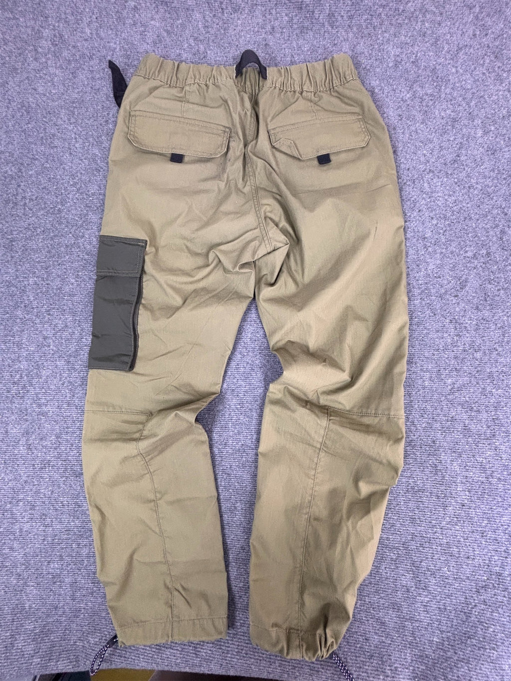 Tommy Jeans Cargo Pants Men's L Army Green Ethan Belt Bungee Ankles Straight Leg