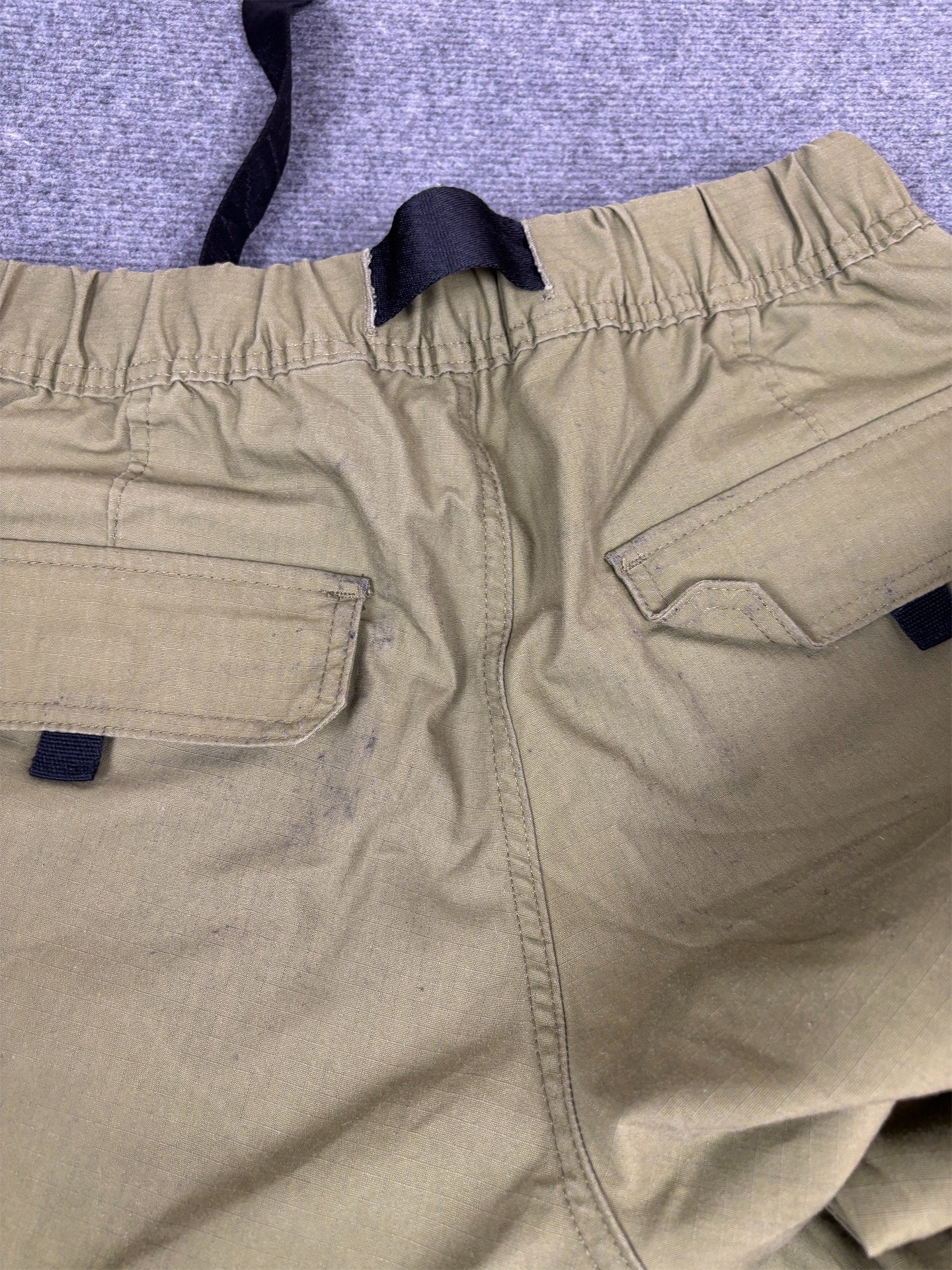 Tommy Jeans Cargo Pants Men's L Army Green Ethan Belt Bungee Ankles Straight Leg