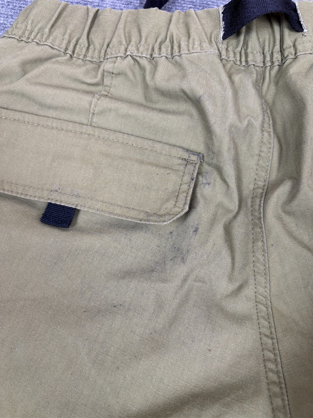 Tommy Jeans Cargo Pants Men's L Army Green Ethan Belt Bungee Ankles Straight Leg