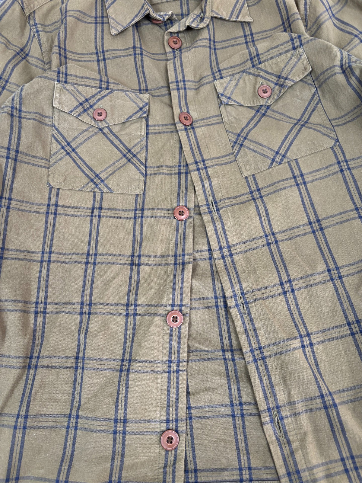 Men's Barbour Jacket Size L Green Check Pattern Lightweight  Button Down