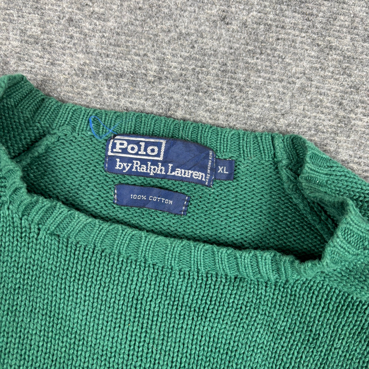 Vintage 90s Polo Ralph Lauren Knit Jumper Men's XL Green Red Small Pony Golf Core