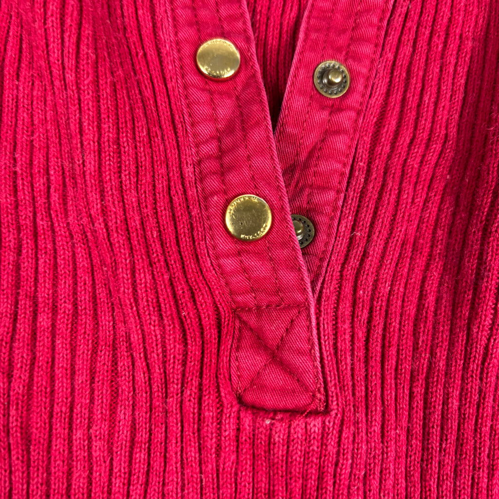 Lauren Ralph Lauren Ribbed Top Women's Large Red y2k Style T-shirt