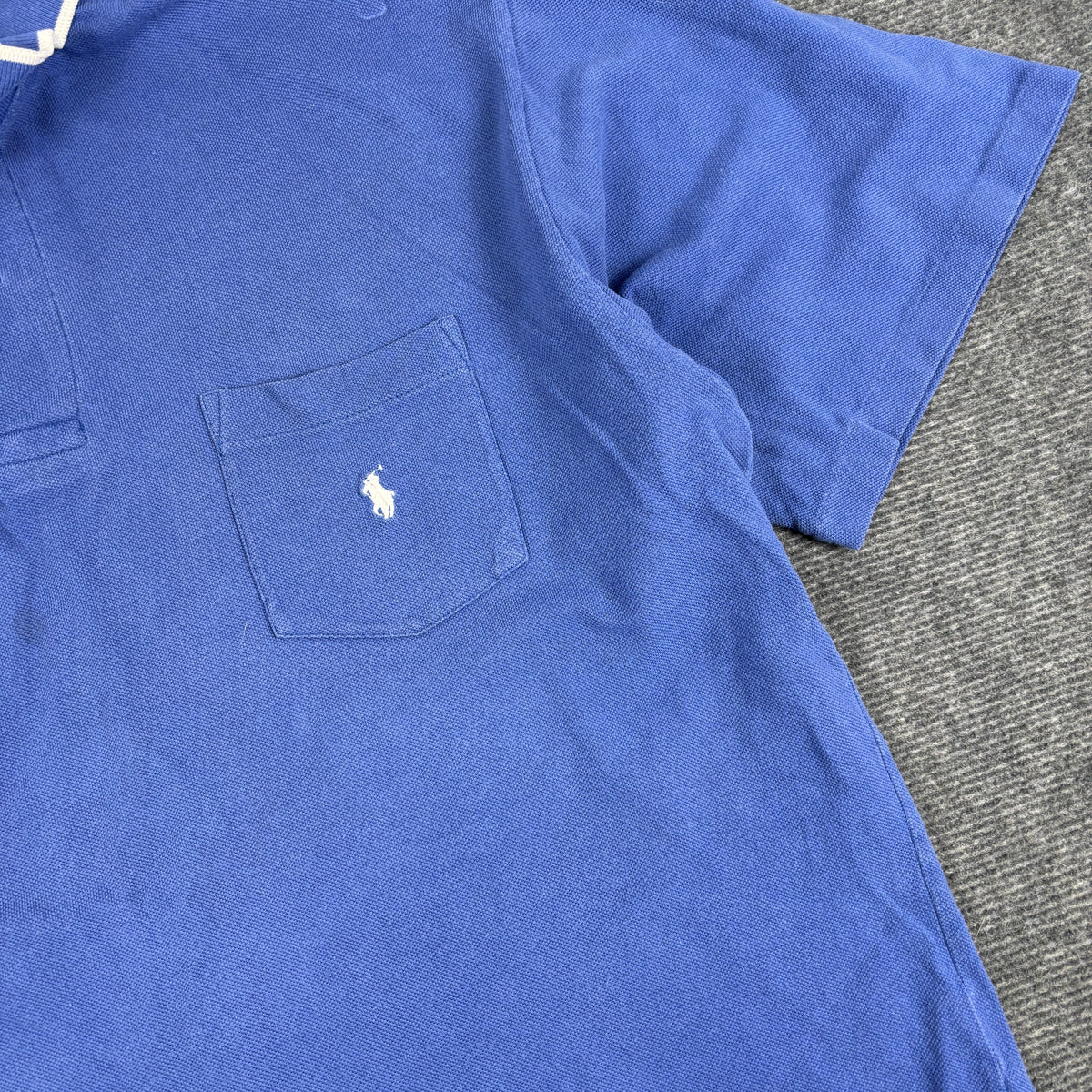 Vintage Polo Ralph Lauren Polo Shirt Men's Large Blue Small Pony Chest Pocket Golf Core