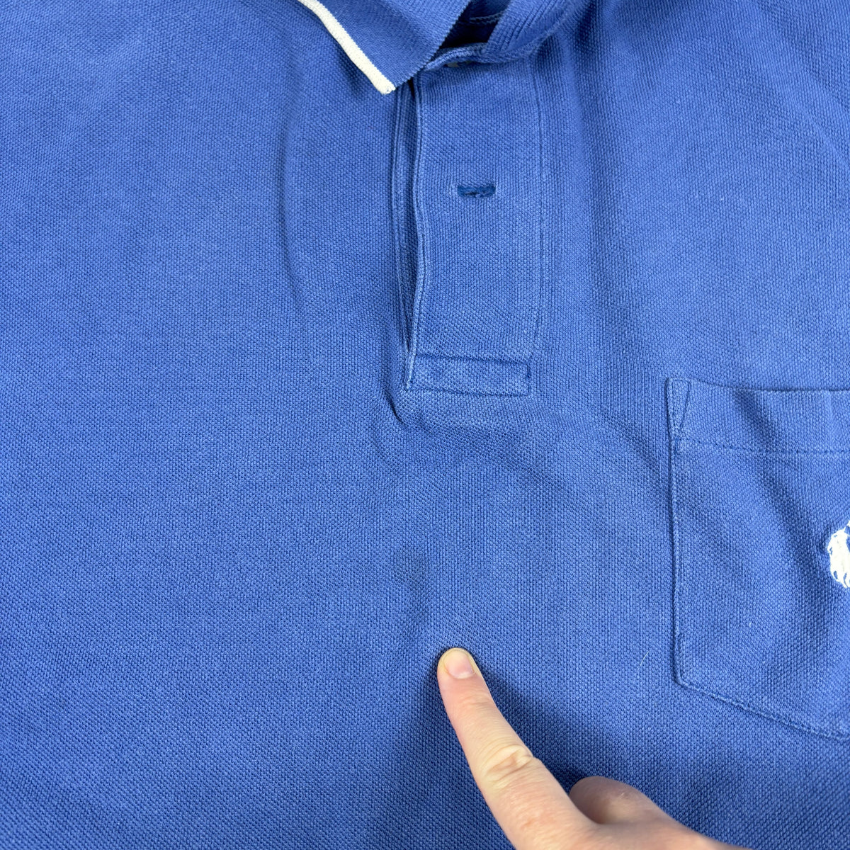 Vintage Polo Ralph Lauren Polo Shirt Men's Large Blue Small Pony Chest Pocket Golf Core