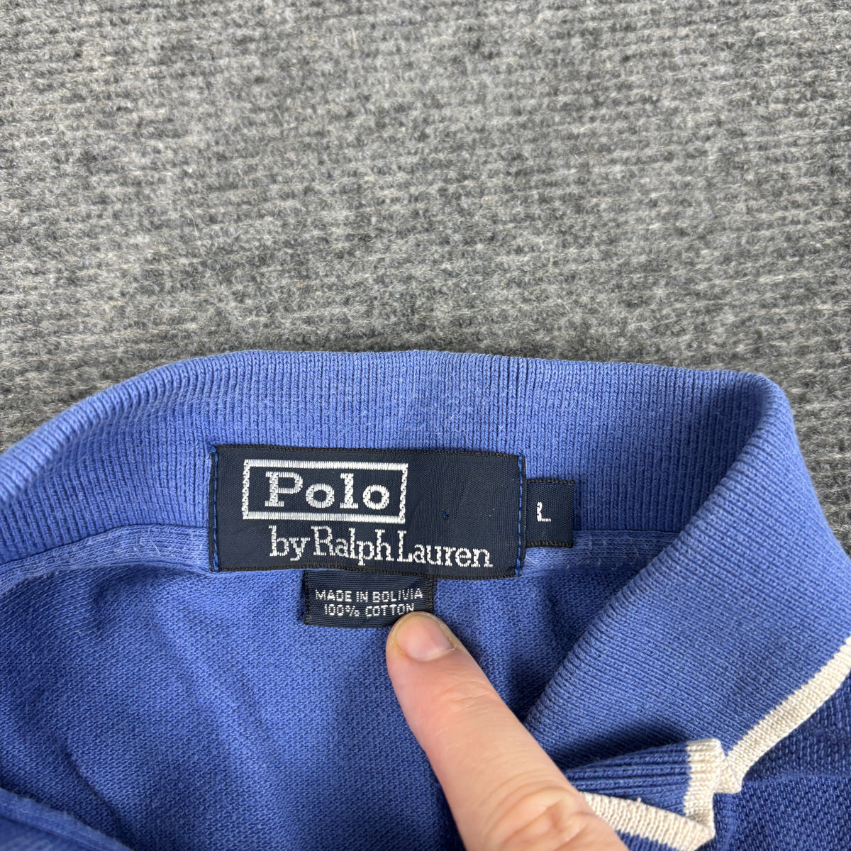 Vintage Polo Ralph Lauren Polo Shirt Men's Large Blue Small Pony Chest Pocket Golf Core