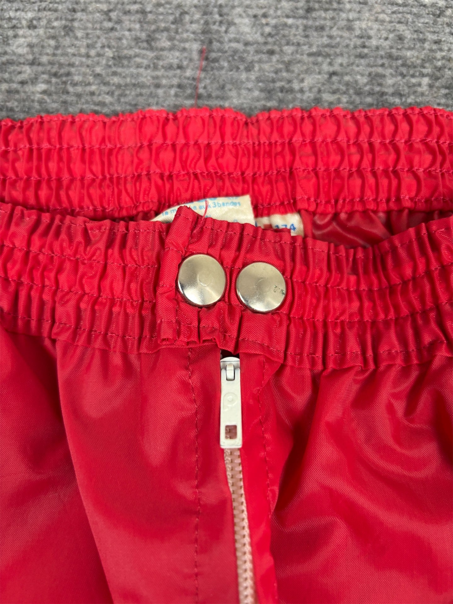 Vintage 80's Adidas Track Pants Women's S/M Red White 3 Stripe Button Zip Joggers Straight Leg