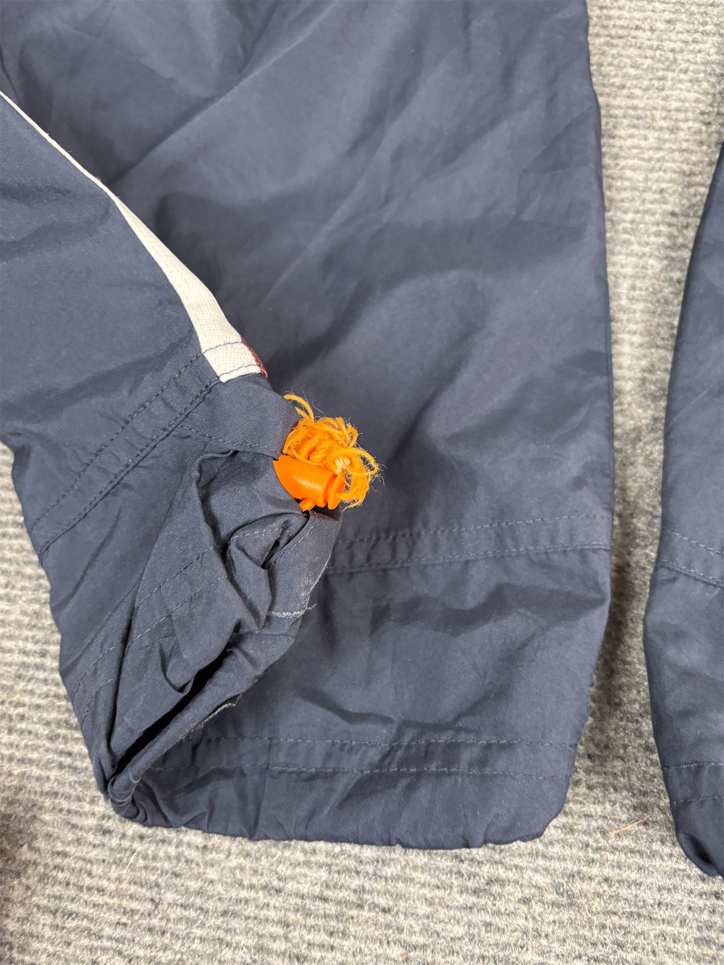 Vintage Y2K Adidas Track Pants Men's M Navy Cargo 3 Stripe Bungee Ankle Baggy Jogger