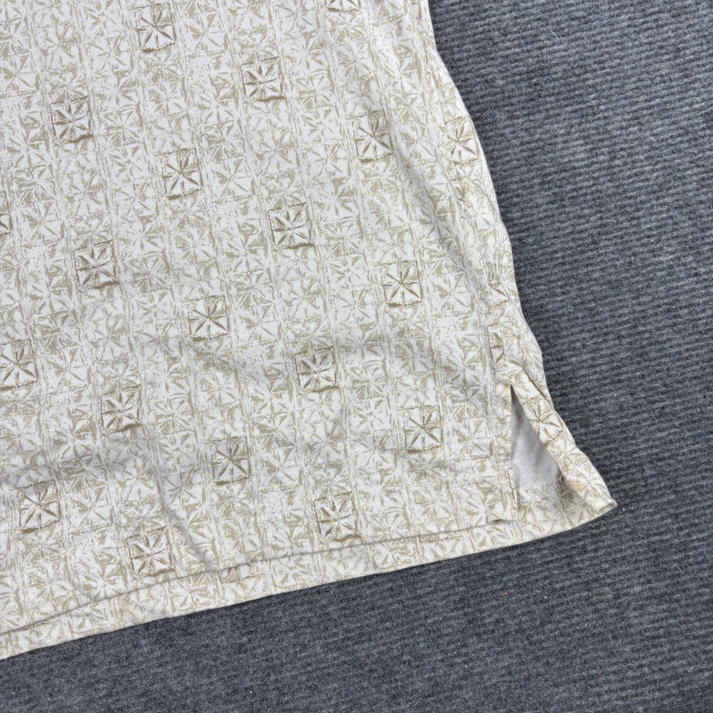 Knightsbridge Retro Polo Shirt Men's Large Cream Orange Golf Palm Springs Core