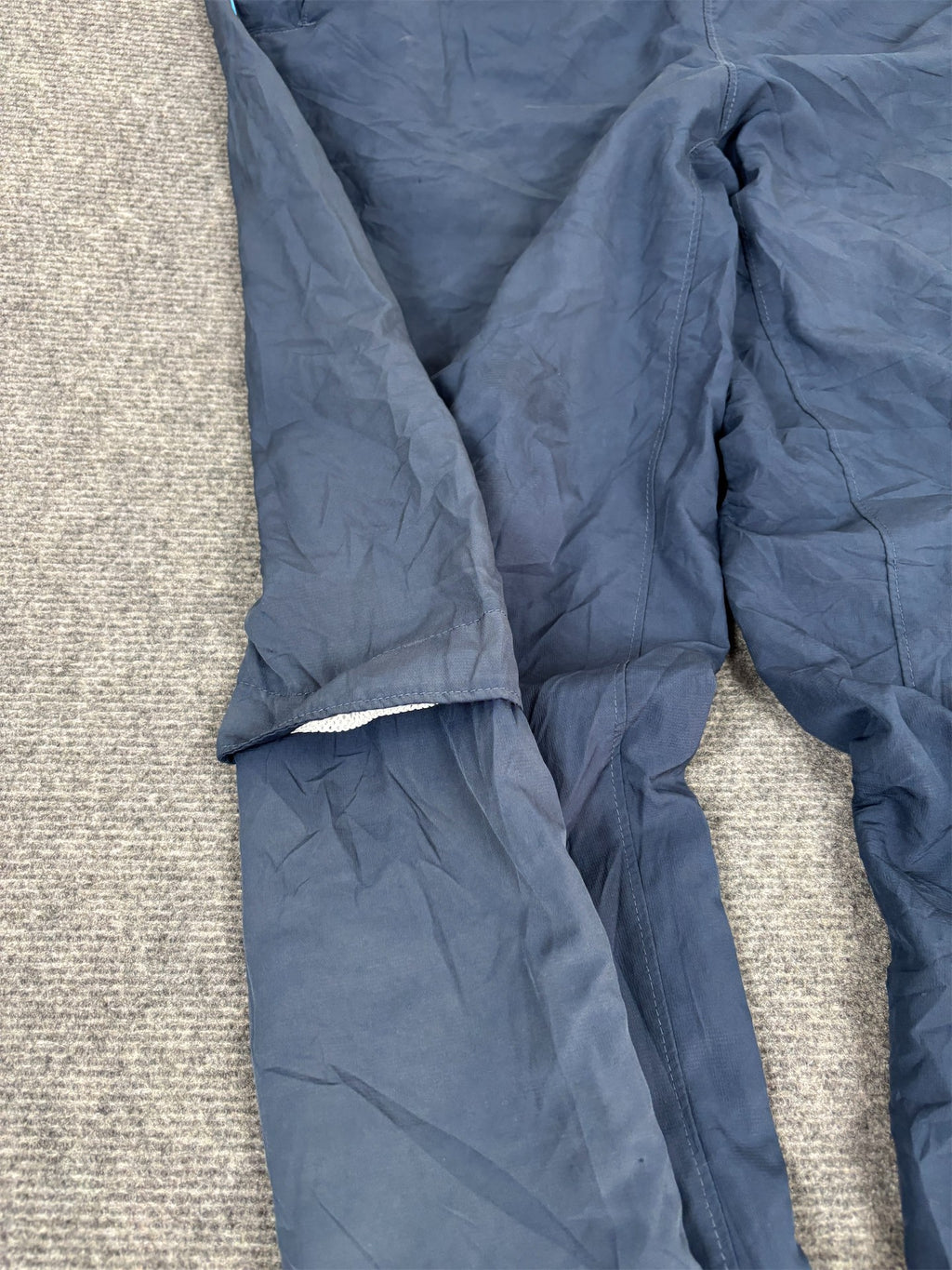 Vintage Y2K Nike Track Pants Men's M Blue Two Tone White Piping Joggers Wide Leg