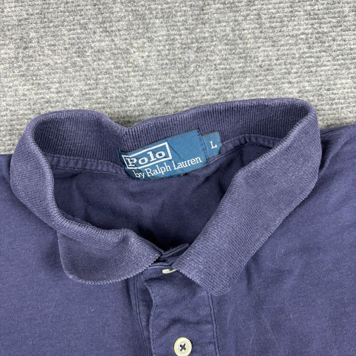 Vintage 90s Polo Ralph Lauren Men's Large Navy Blue Small Pony Golf Core