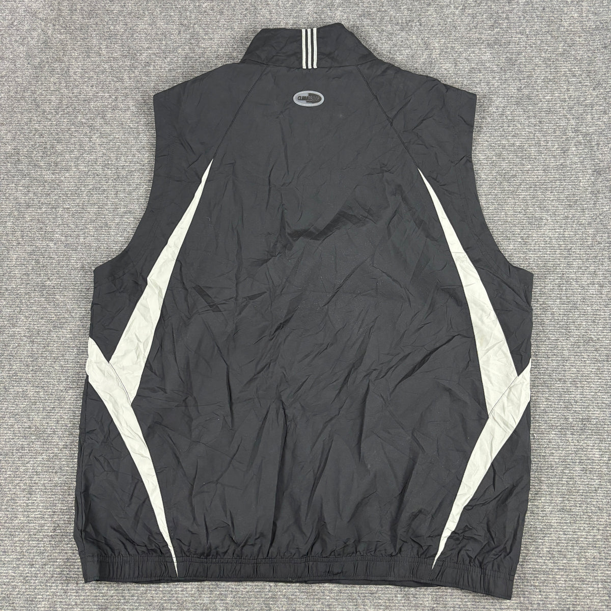Vintage y2k Adidas Climacool Jacket Men's Large Black Grey 1/4 Zip Gilet Golf Core