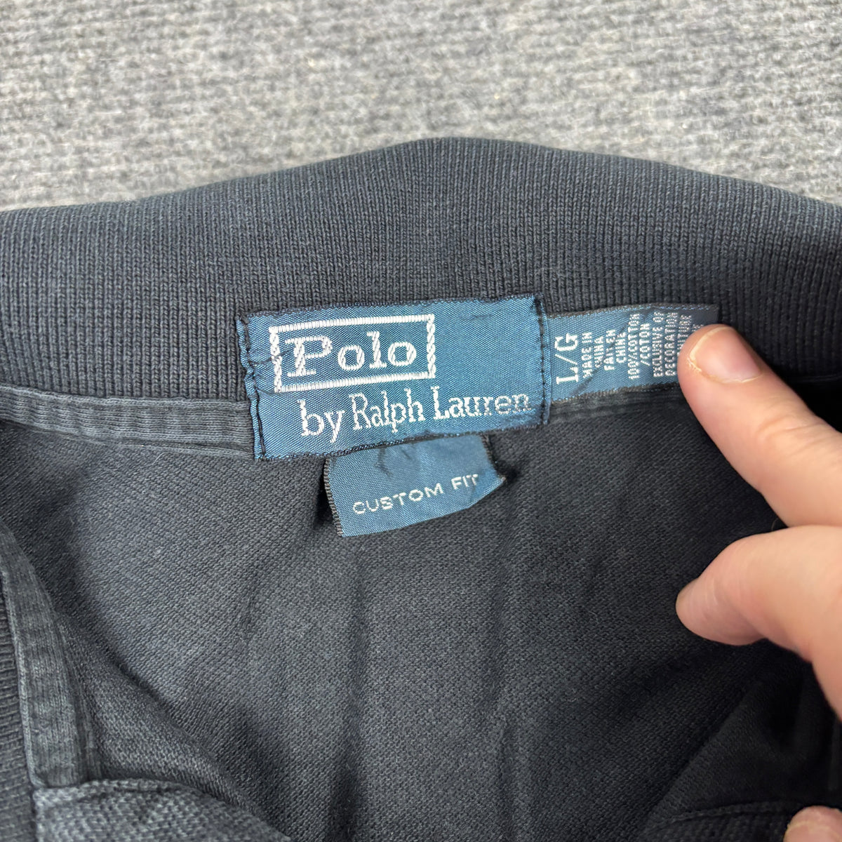 Vintage 90s Polo Ralph Lauren Polo Women's Large Black Small Pony Golf Core