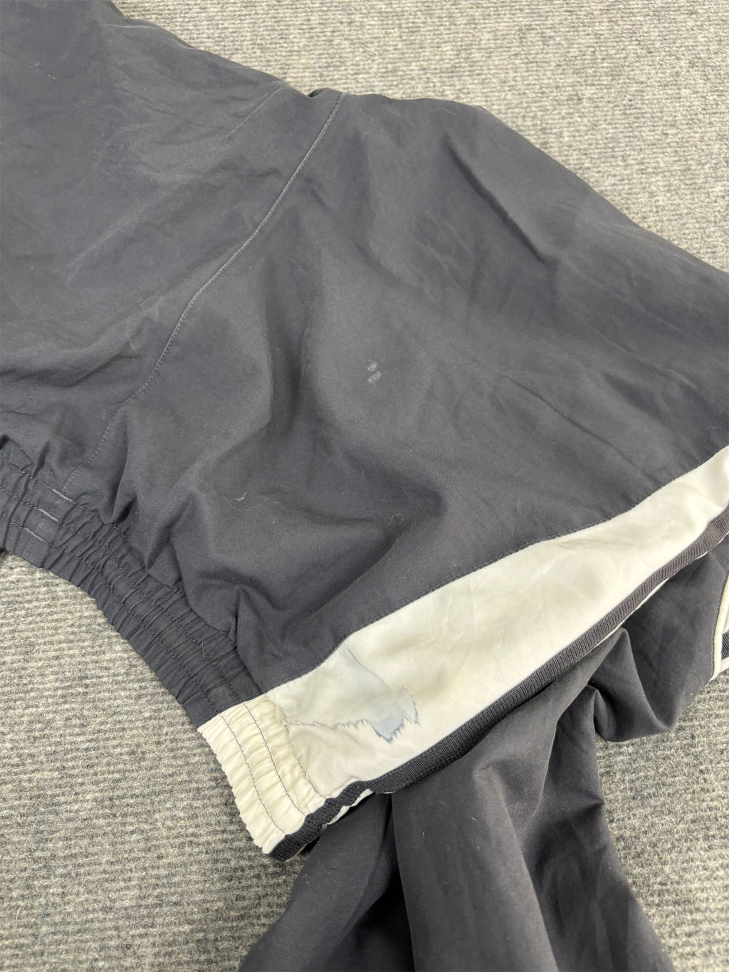 Vintage Y2K Adidas Track Pants Men's S Grey White Piping 3 Stripe Joggerss Straight Leg