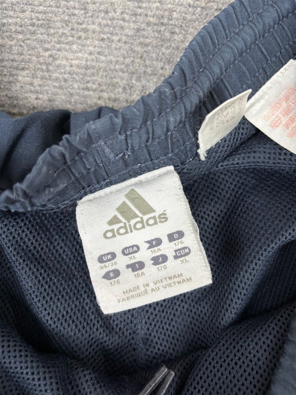 Vintage Y2K Adidas Track Pants Men's XL Navy Green Piping 3 Stripe Joggers Straight Leg