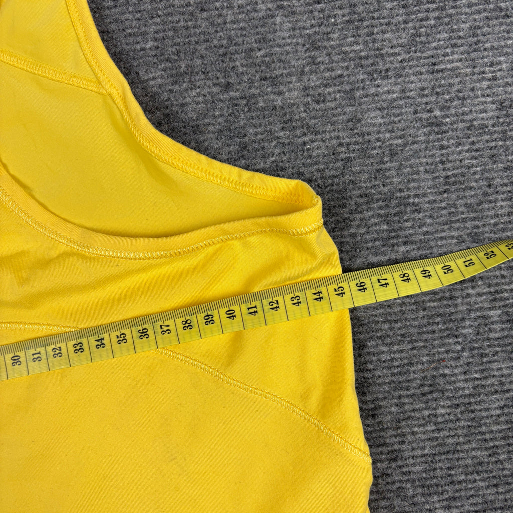 Reebok Activewear Tank Top Women's Small Medium Yellow Stretch Scoop Neck