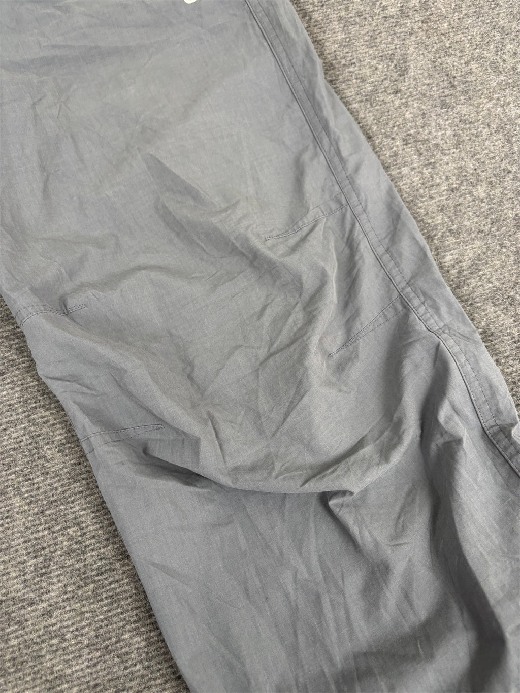 Vintage Y2K Nike Track Pants Women's XL Grey White Swoosh Hiking Style Trousers Straight Leg
