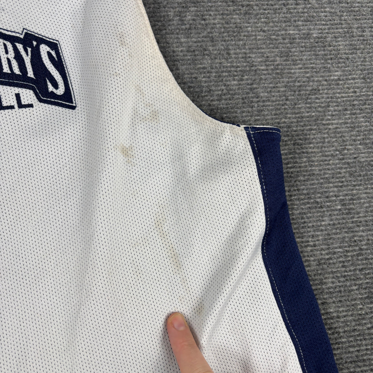 Vintage Nike Reversible Basketball Jersey Men's Medium Blue White Mount St. Mary's Sportswear