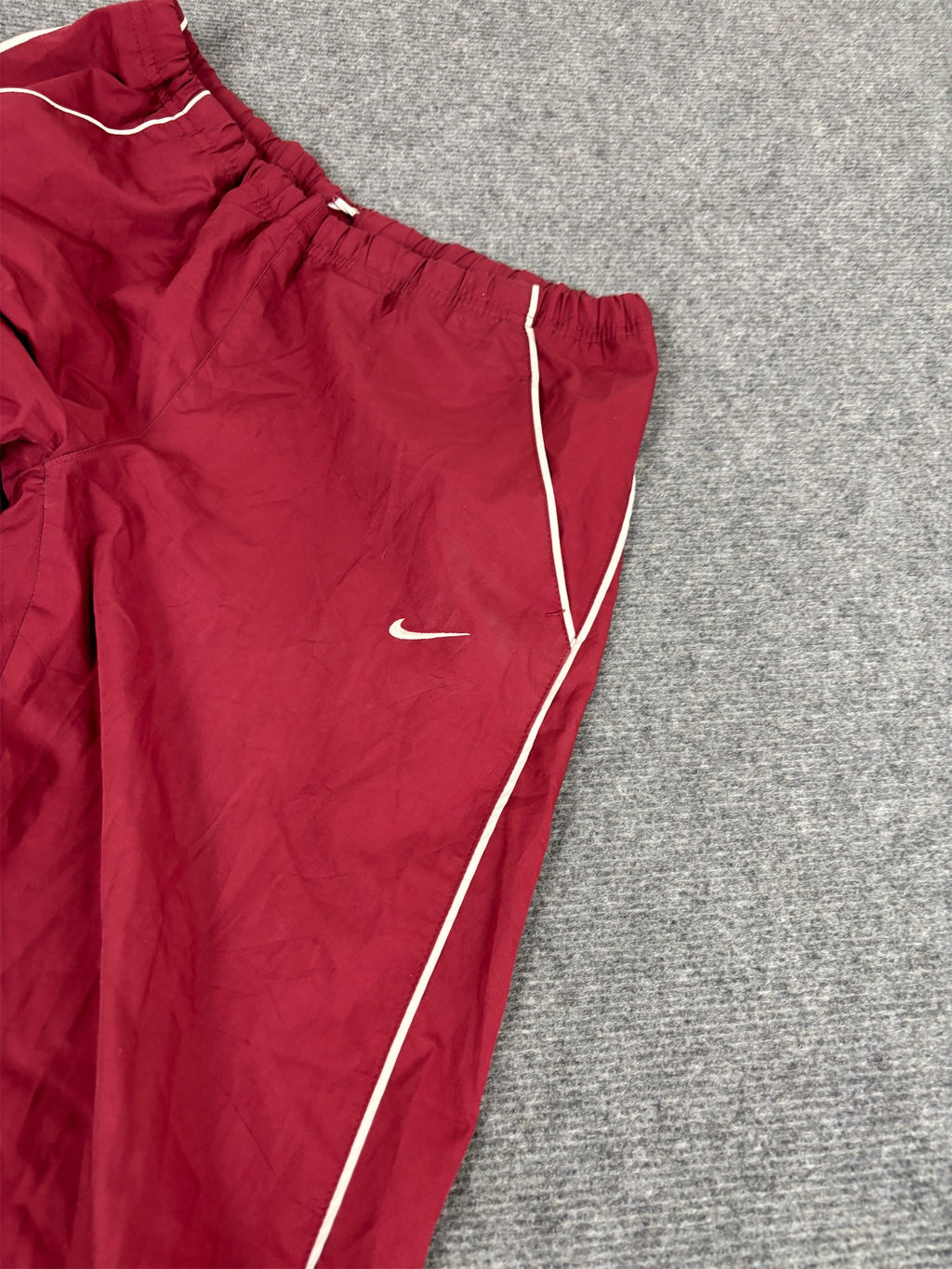 Vintage Y2K Nike Track Pants Women's S Red White Piping Swoosh Joggers Bottoms