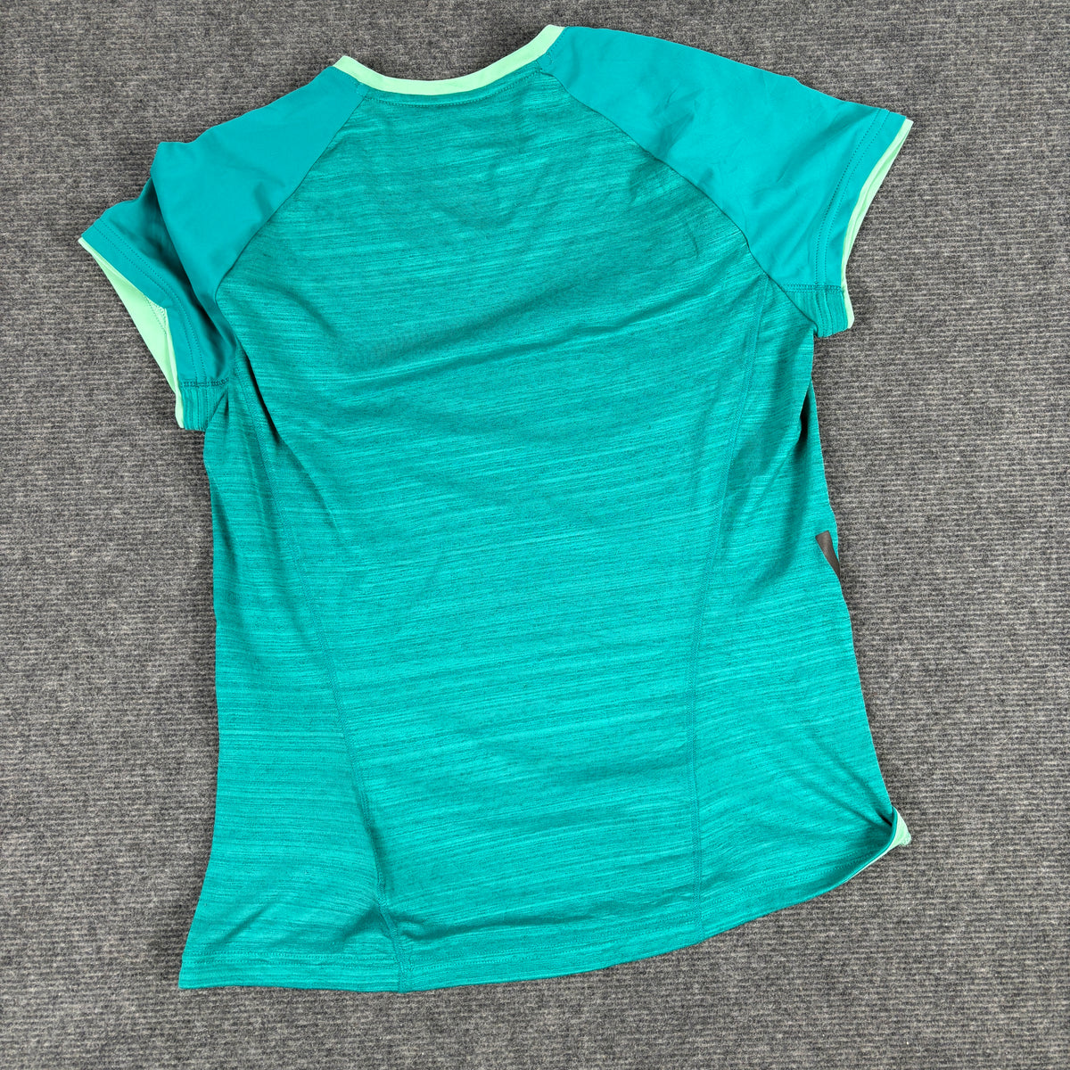 y2k Adidas Supanova Running Top Women's Small Green Activewear T-shirt