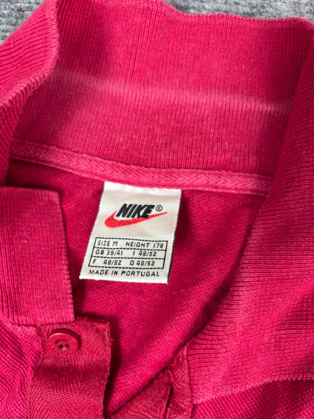 Vintage 90's Nike Polo Men's M Red Tour De France 1998 Shirt Collared