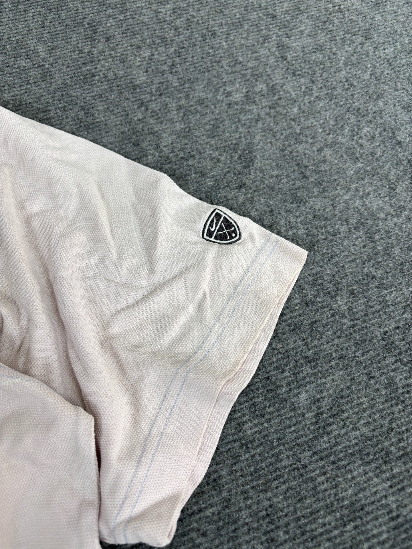 Vintage Y2K Nike Golf Polo Men's L Pink Grey Purple Stripe Swoosh T-shirt Collared