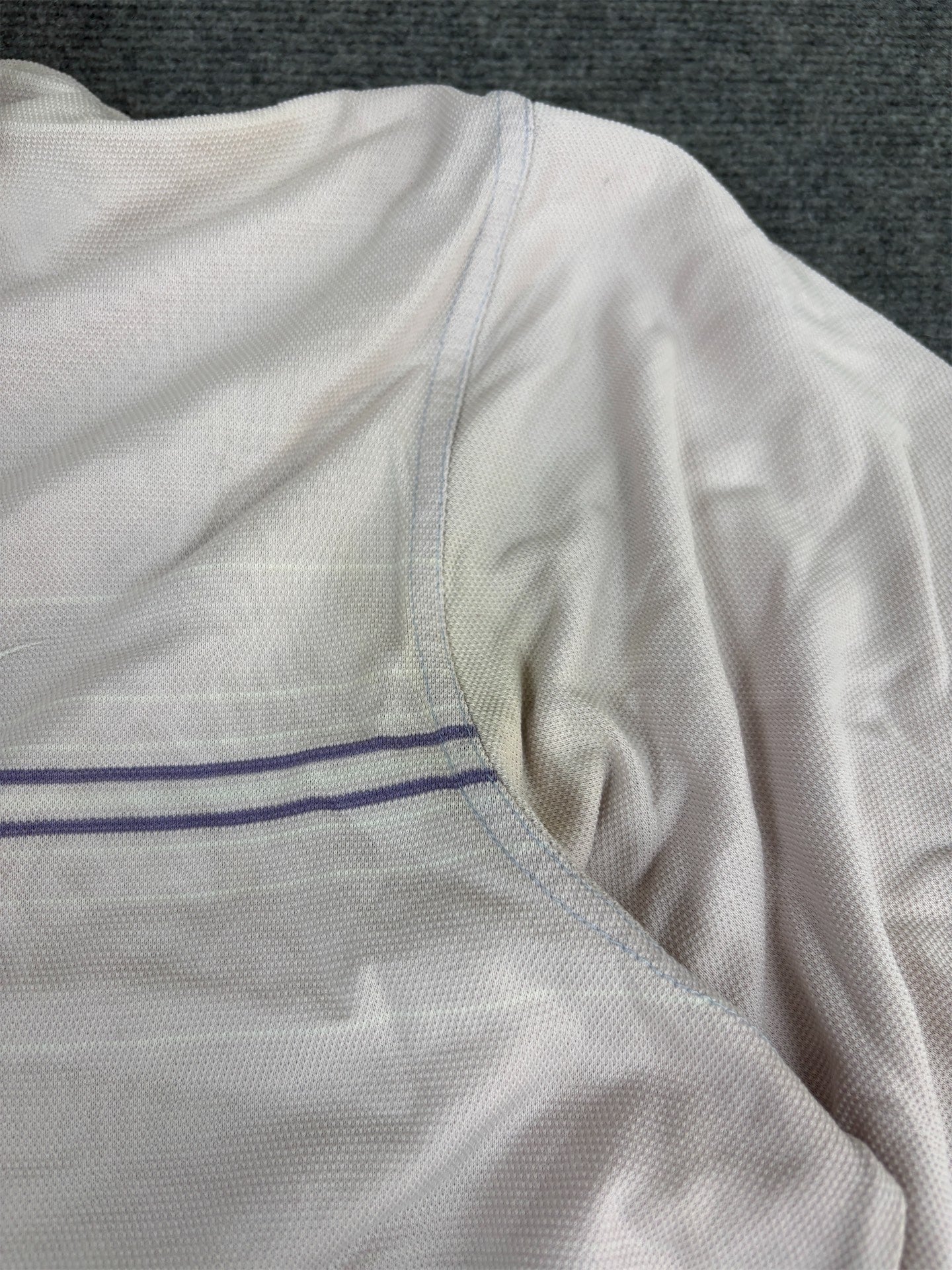 Vintage Y2K Nike Golf Polo Men's L Pink Grey Purple Stripe Swoosh T-shirt Collared