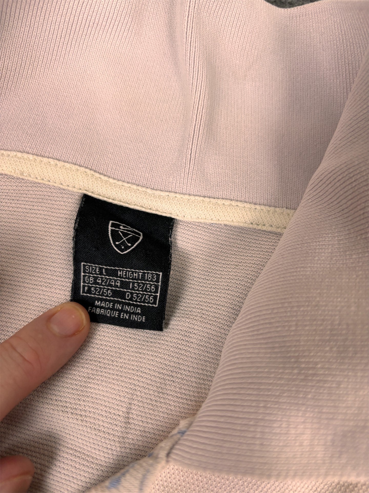 Vintage Y2K Nike Golf Polo Men's L Pink Grey Purple Stripe Swoosh T-shirt Collared