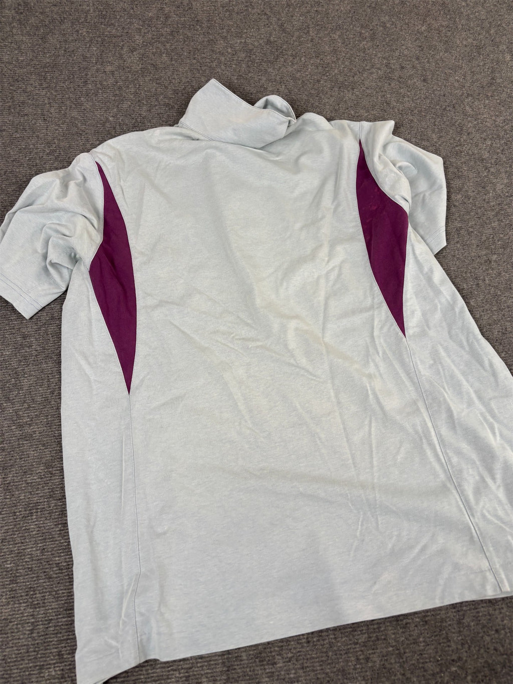 Vintage Y2K Nike Court Polo Men's M Blue Grey Purple Silver Logo Tennis Shirt Collared