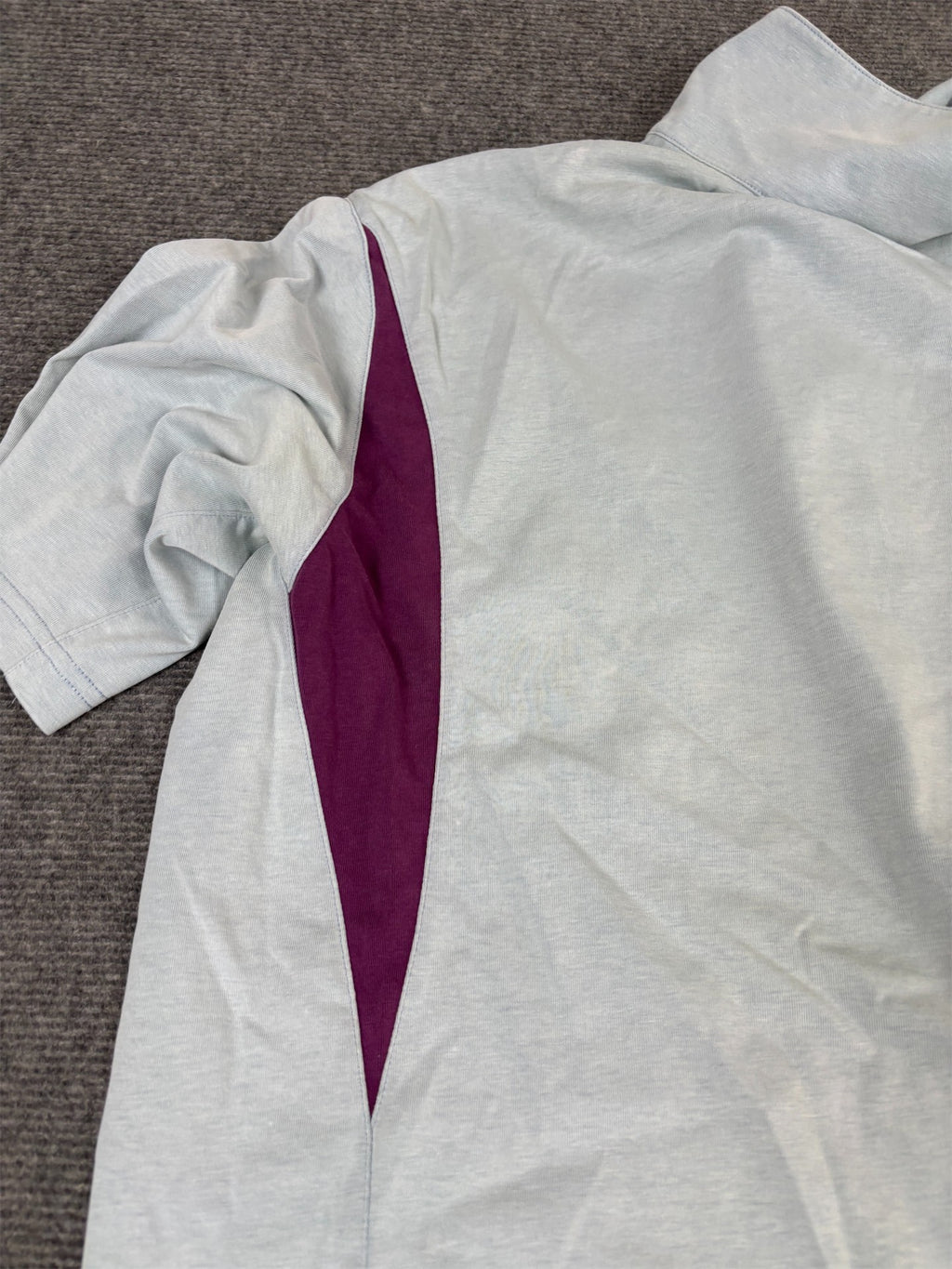 Vintage Y2K Nike Court Polo Men's M Blue Grey Purple Silver Logo Tennis Shirt Collared