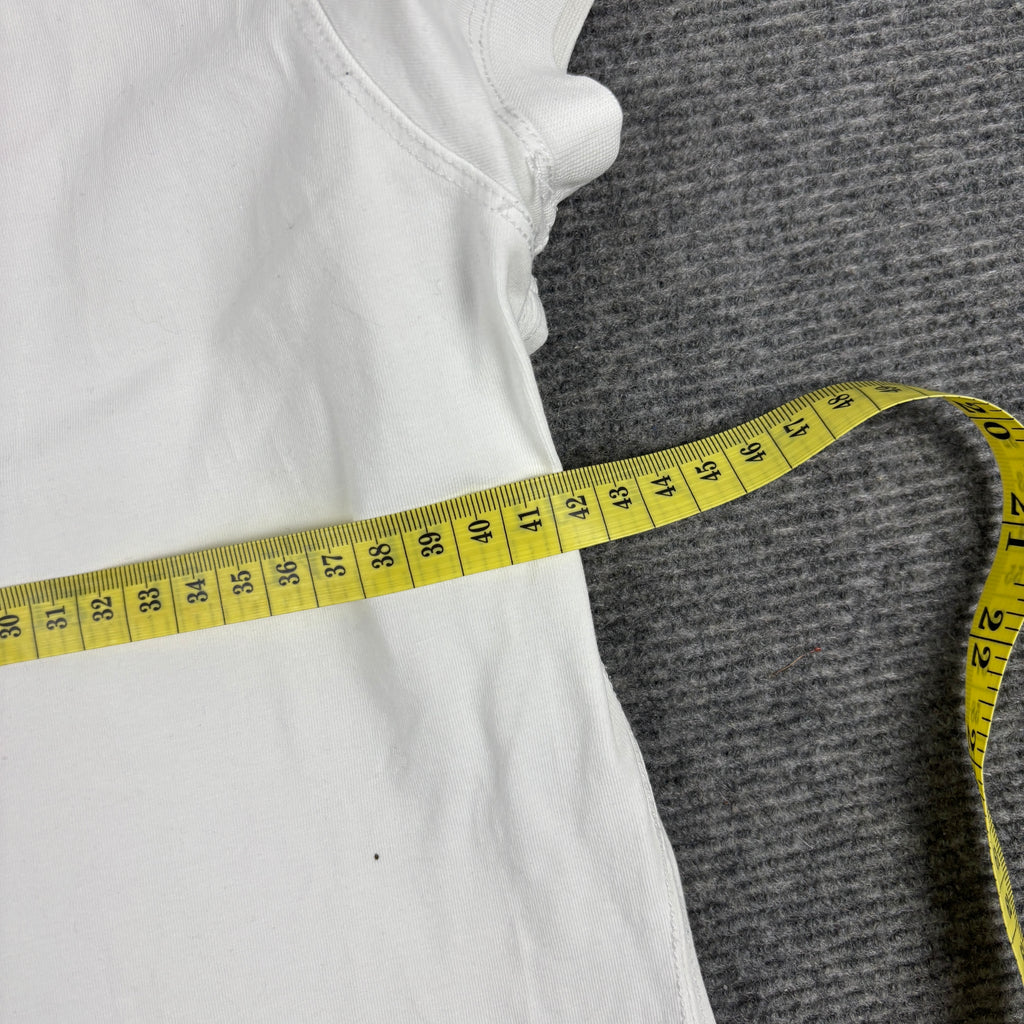 Vintage Polo Jeans Co Polo Shirt Women's XS Small White 4 Button V-neck Collared