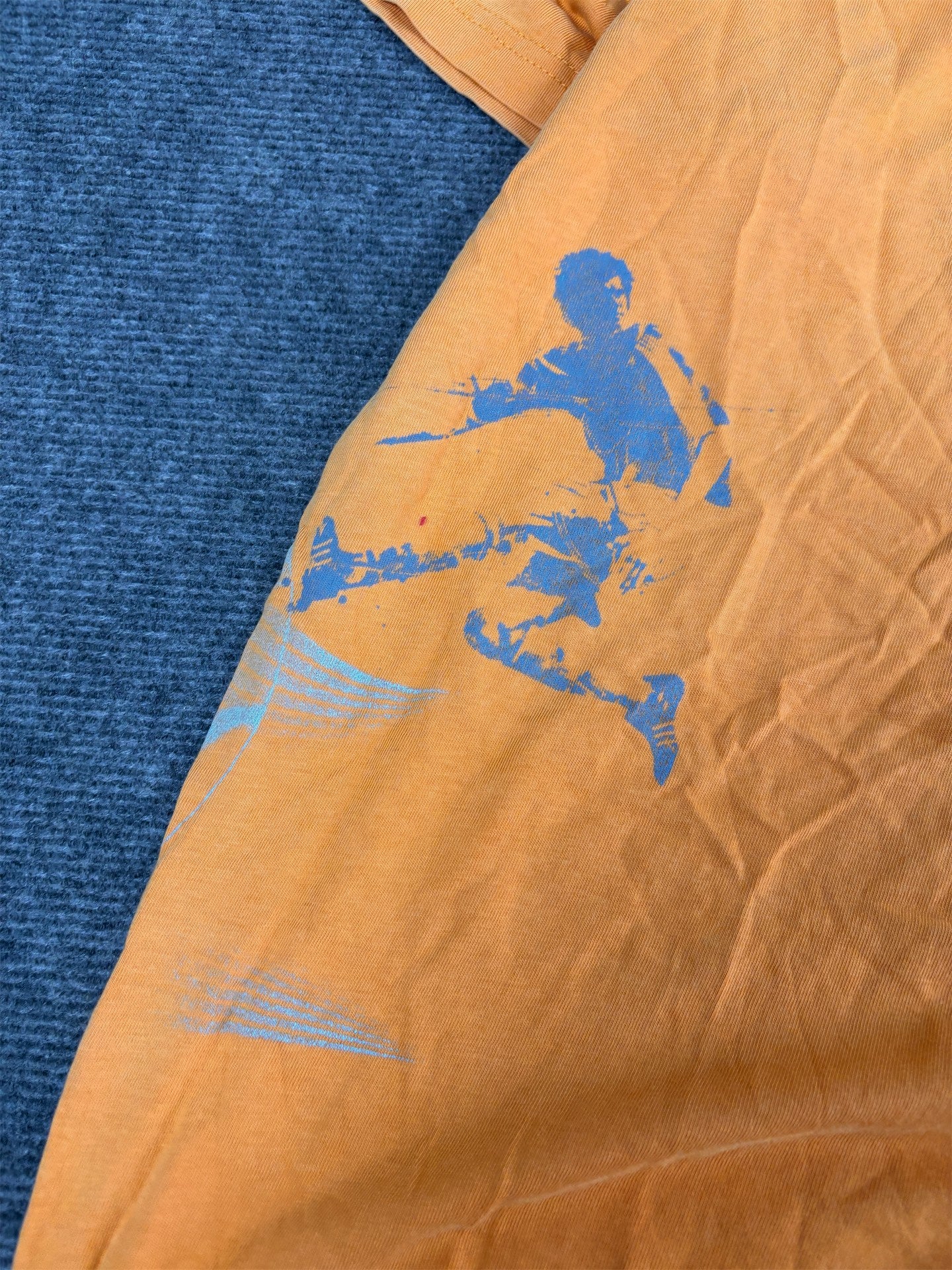 Vintage Y2K Adidas T-shirt Women's M Orange Grey Germany FIFA World Cup Tee Crew Neck