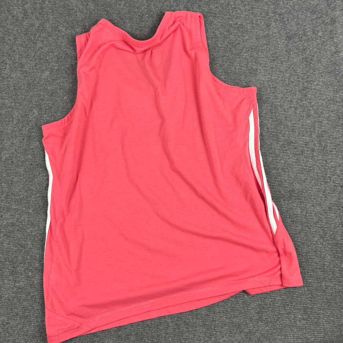 y2k Adidas V-neck Tank Top Women's Small Red Pink 3 Stripe Activewear T-shirt