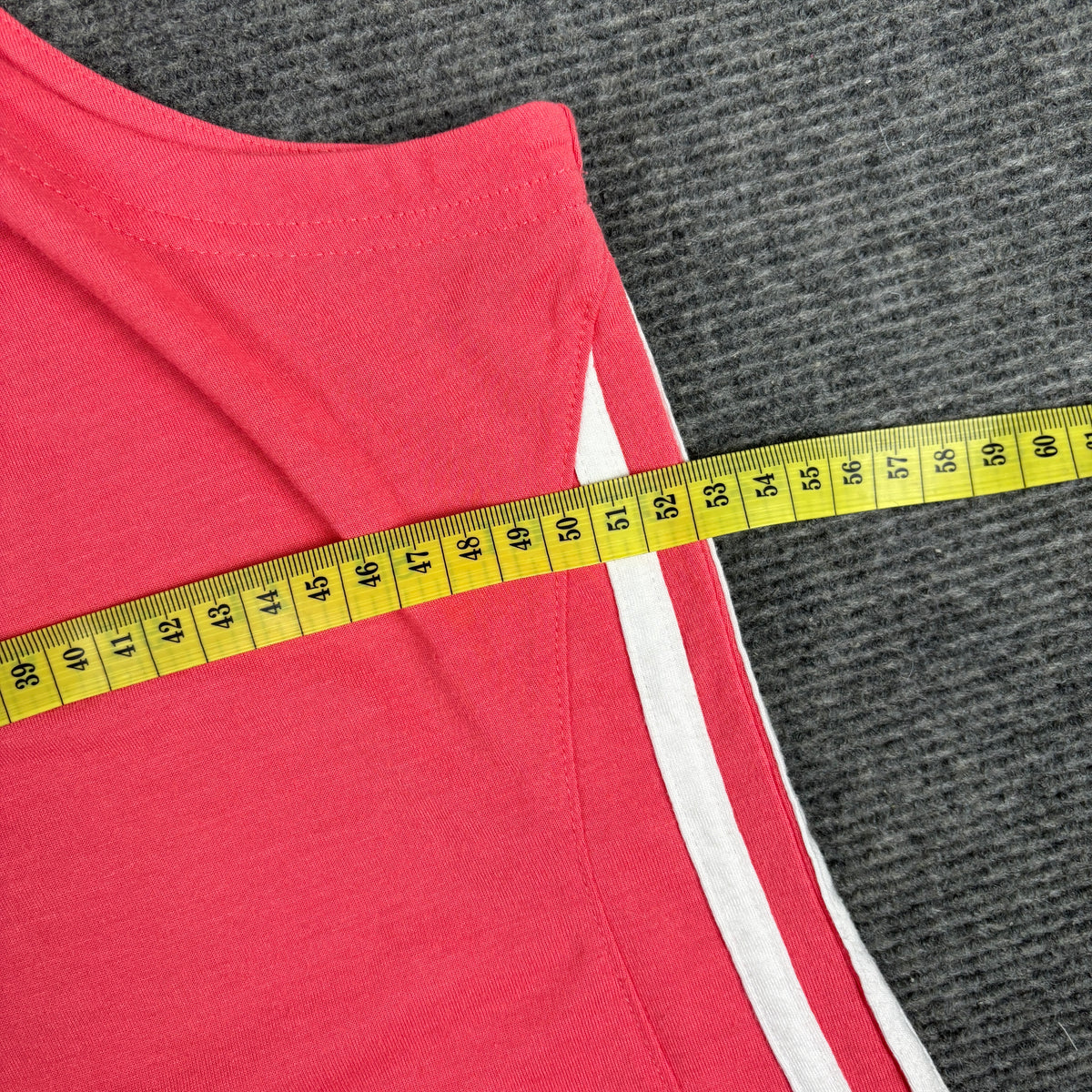 y2k Adidas V-neck Tank Top Women's Small Red Pink 3 Stripe Activewear T-shirt