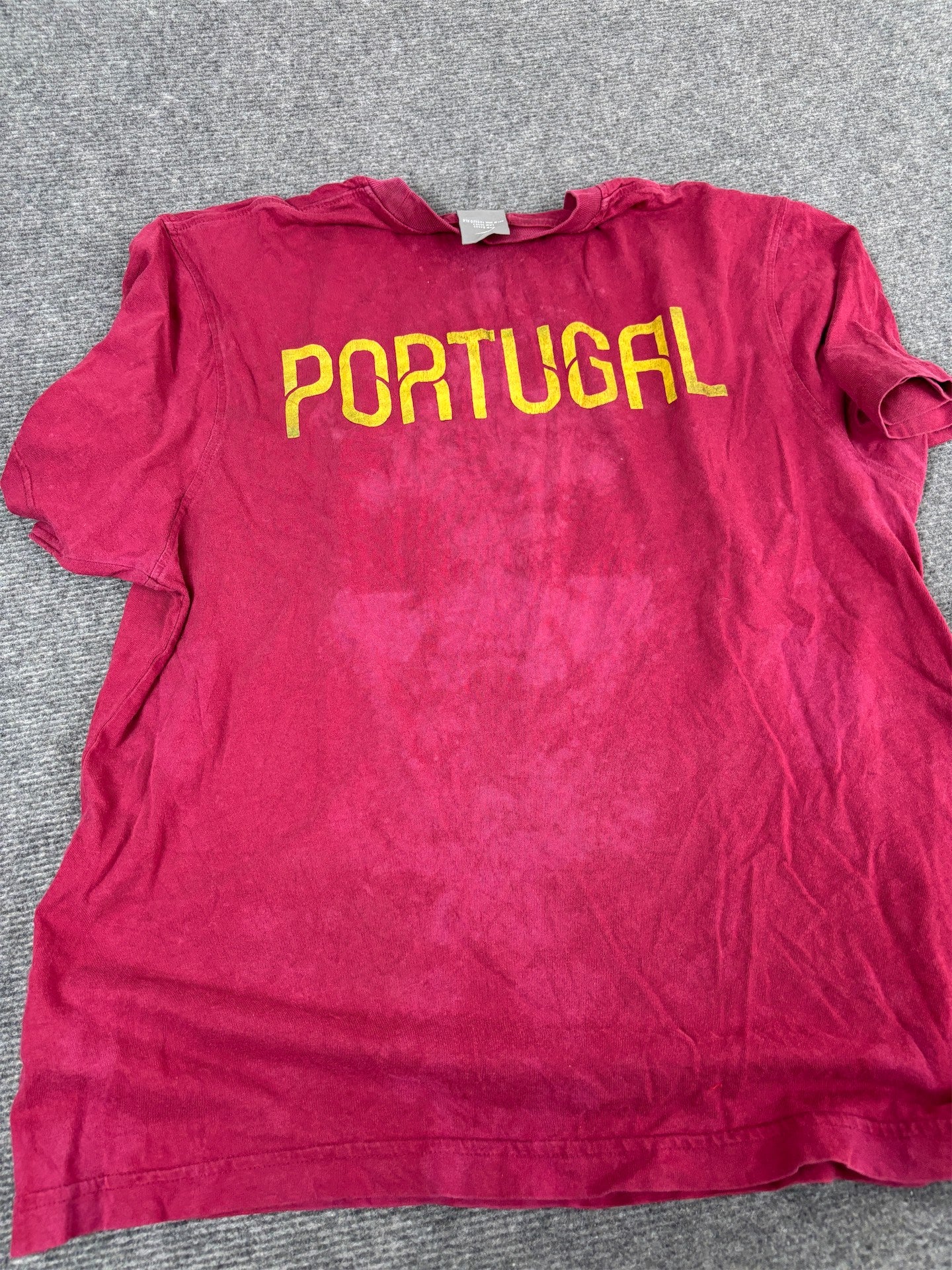 Vintage Y2K Nike T-shirt Men's L Red Portugal Football Shirt Tee Crew Neck