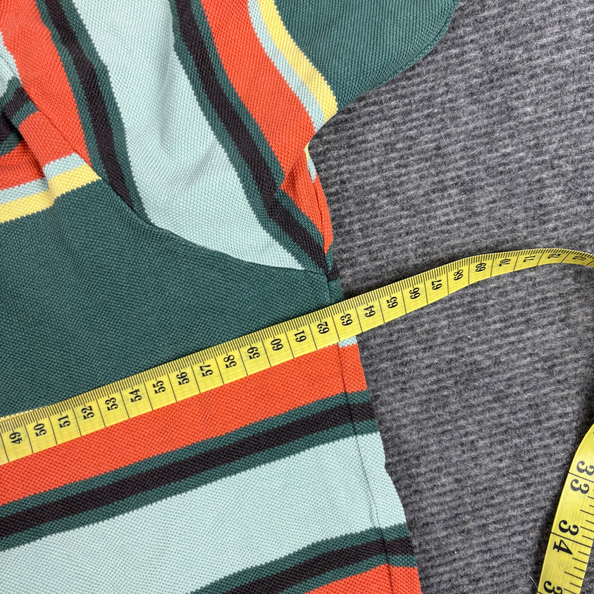 Vintage 90s Polo Ralph Lauren Men's XL Green Orange Striped Golf Core