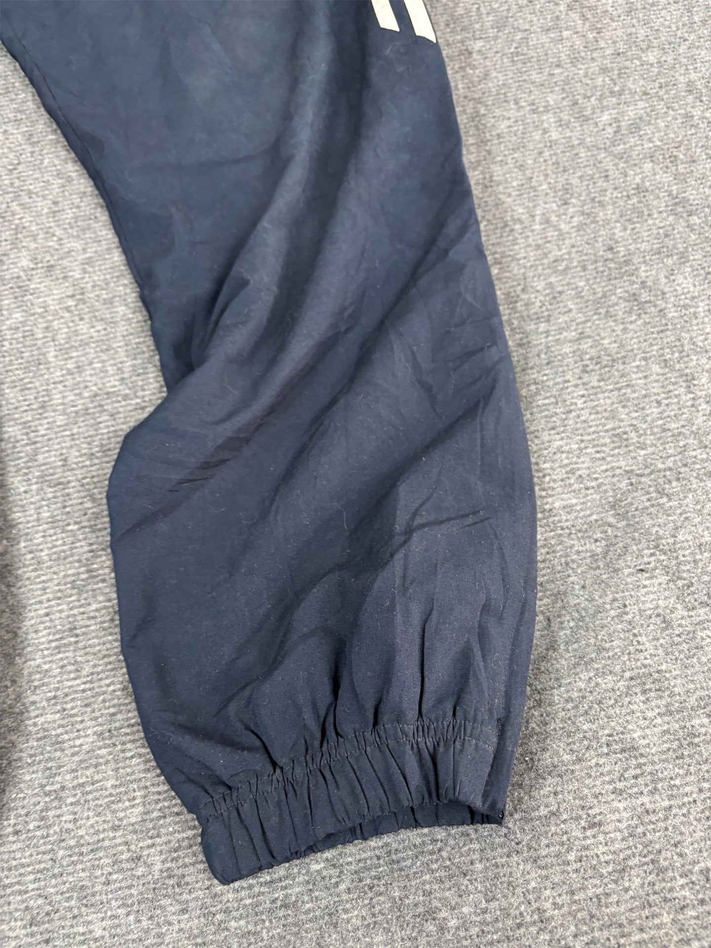 Vintage Y2K Adidas Track Pants Men's M Navy Hip Logo 3 Stripe Cuffed Joggers