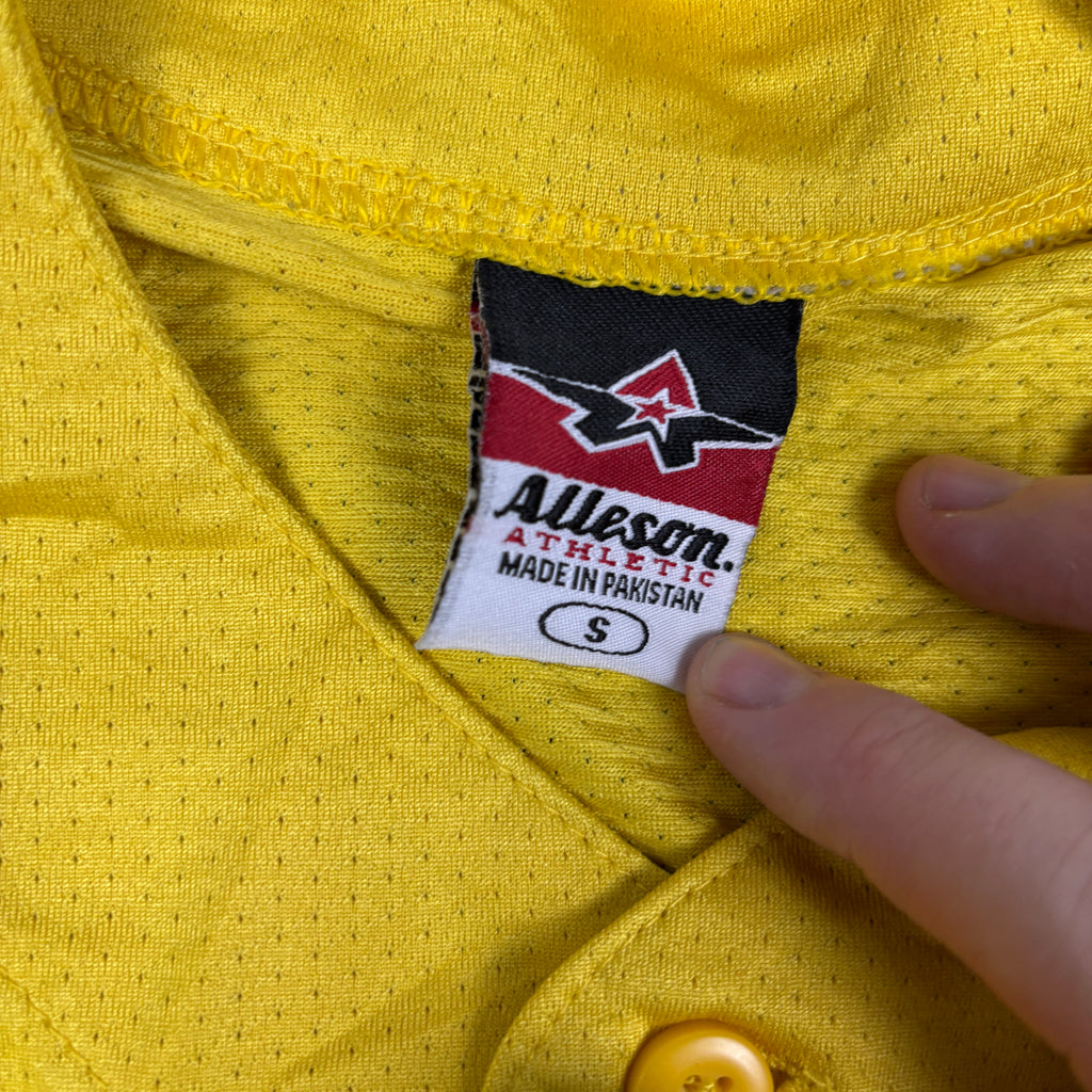 Augusta Larks Little League Baseball Jersey Men's Small Yellow Black Sportwear