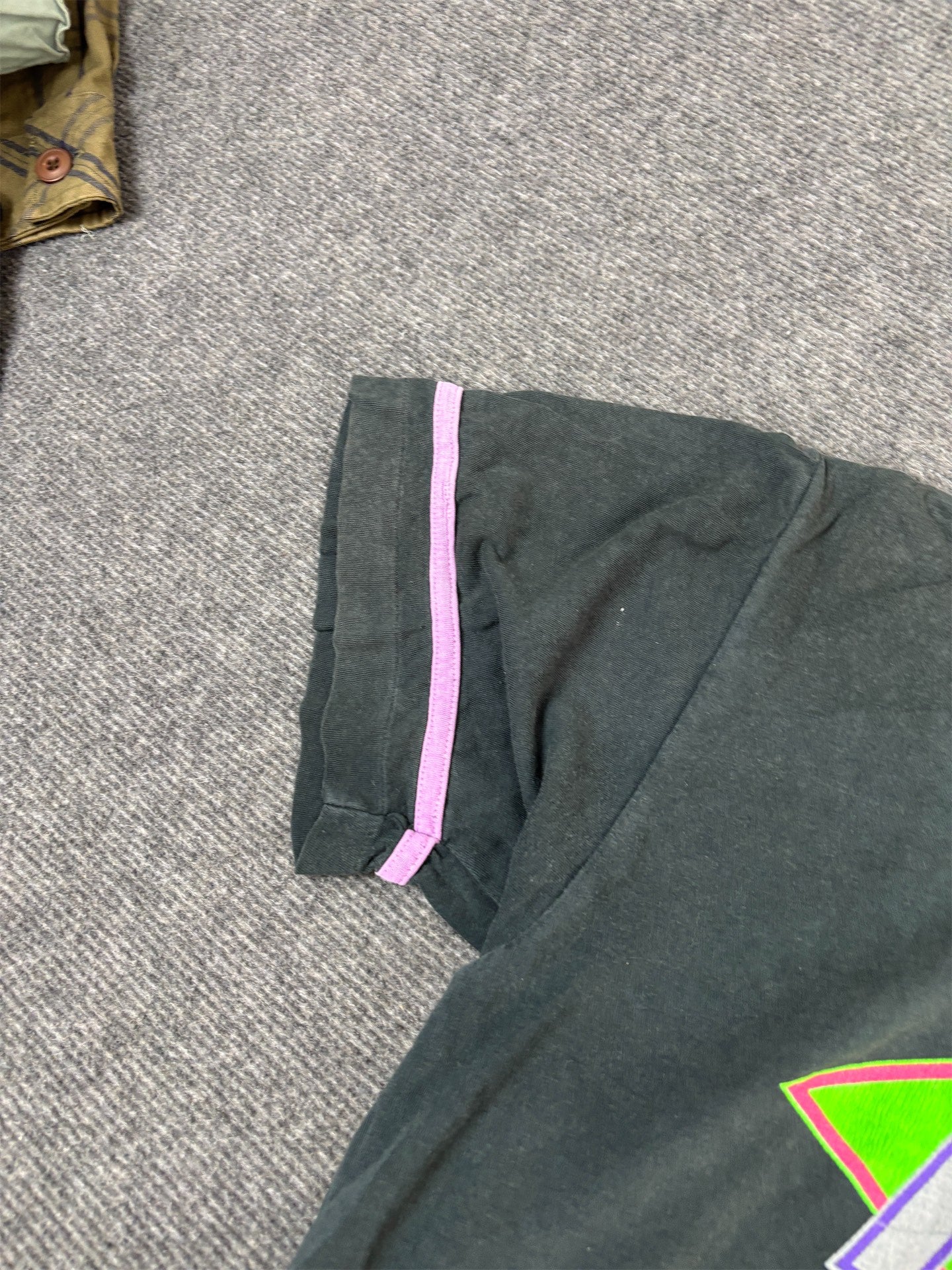 Vintage 90's Nike T-shirt Men's L Black Single Stitch Spell Out Tee Crew Neck