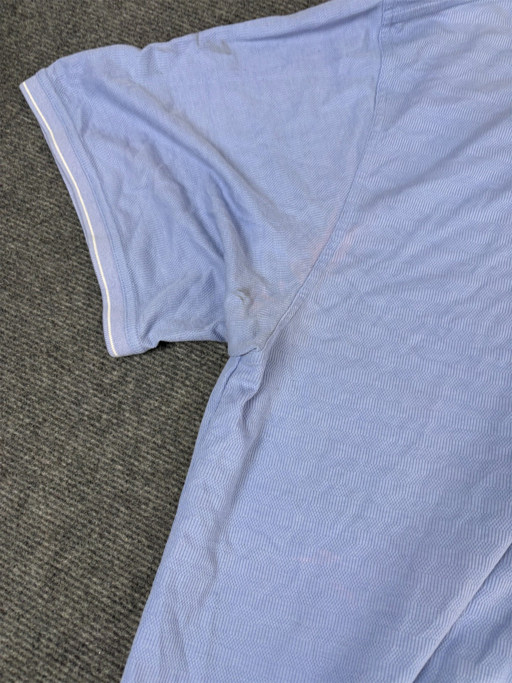 Vintage 90's Nike Golf Polo Men's XXL Blue Textured White Swoosh Shirt Collared