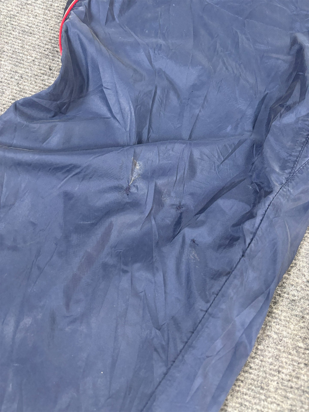 Vintage Y2K Nike Track Pants Men's L Navy Red White Piping Ankle Swoosh Joggers