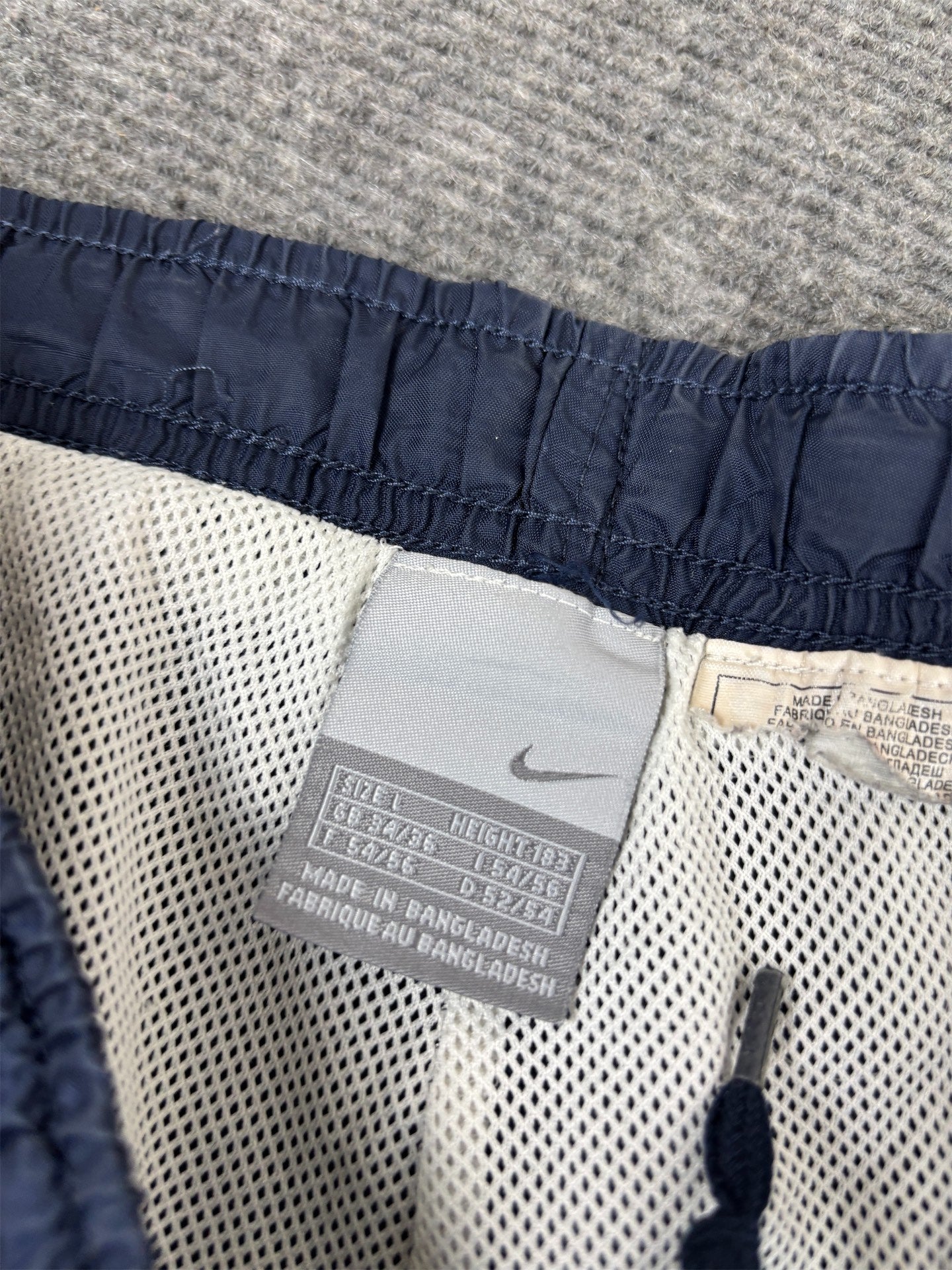 Vintage Y2K Nike Track Pants Men's L Navy Red White Piping Ankle Swoosh Joggers