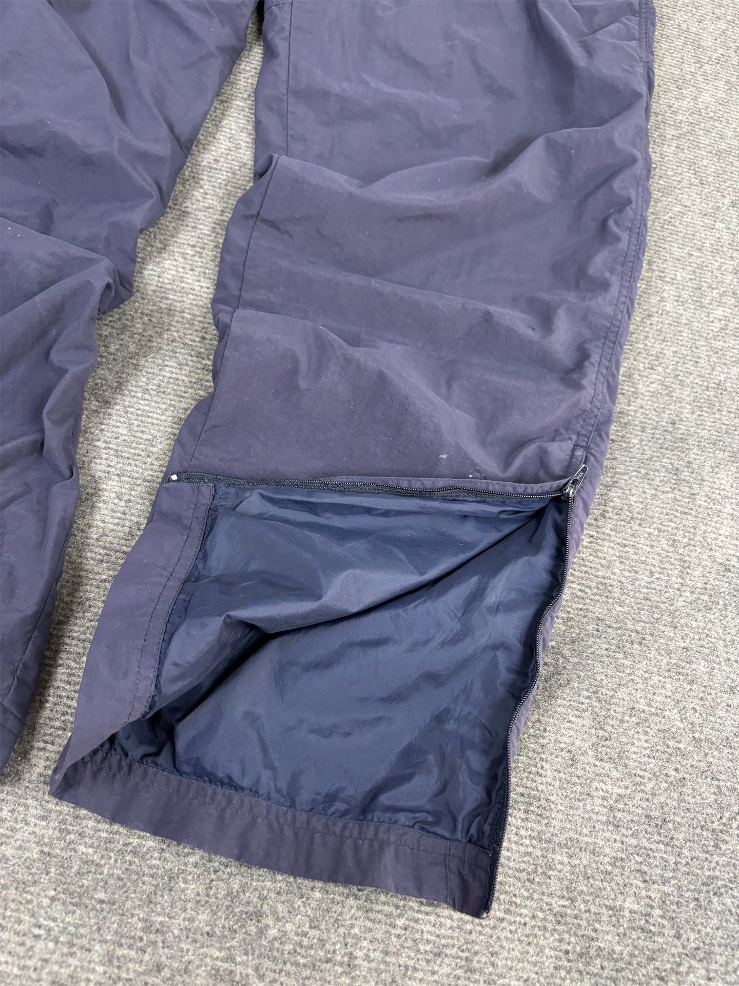 Vintage 90's Nike Track Pants Men's L Navy White Swoosh Joggers Straight