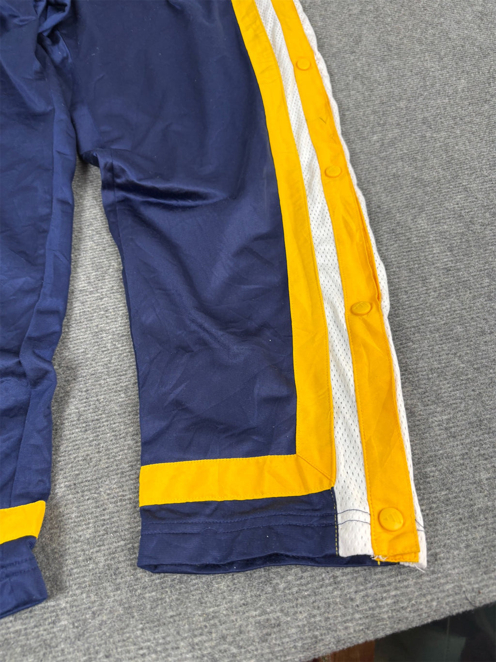 Vintage 90's Adidas Track Pants Men's XL Blue Yellow White Mesh Tear Away Joggers