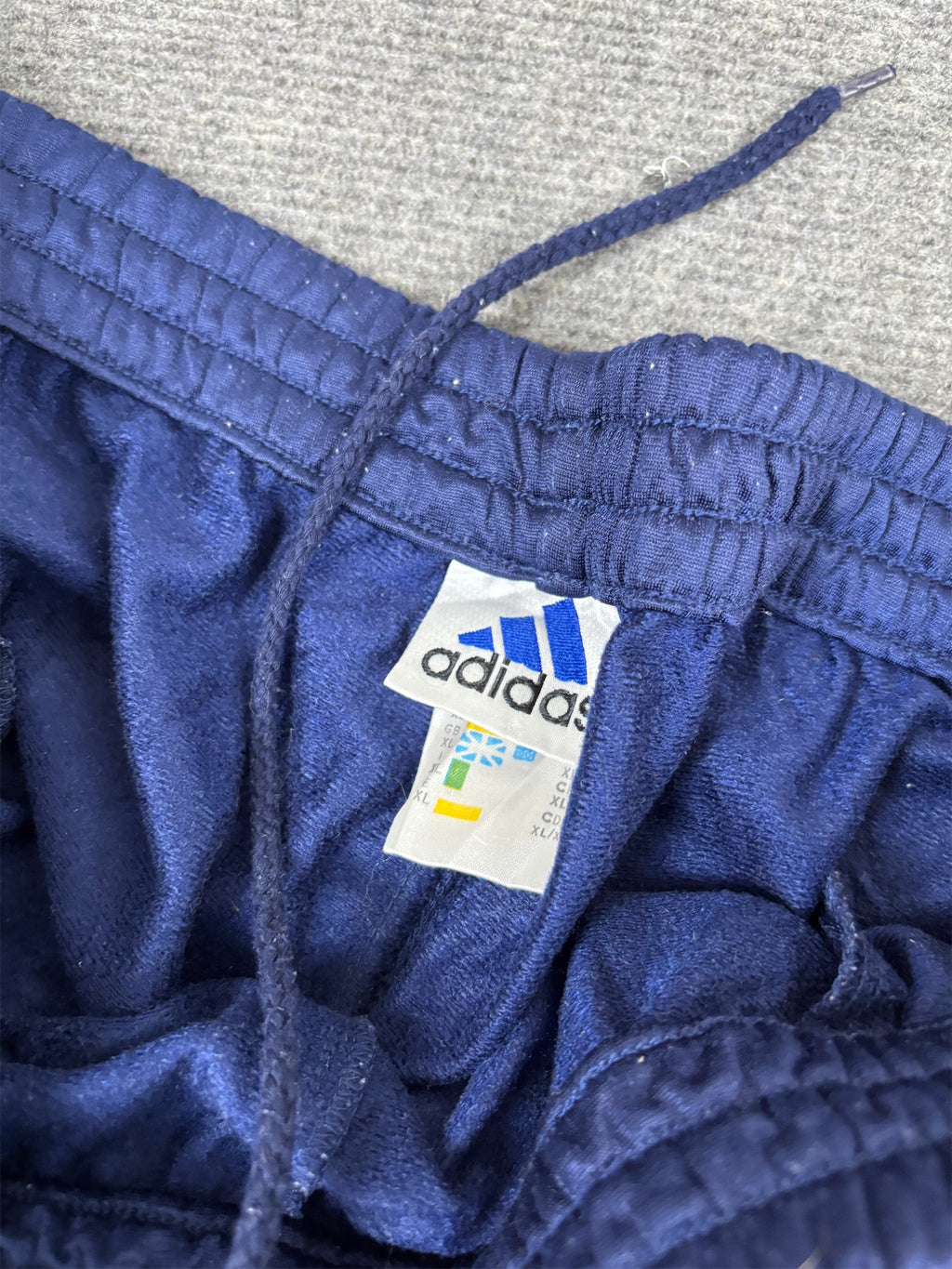 Vintage 90's Adidas Track Pants Men's XL Blue Yellow White Mesh Tear Away Joggers