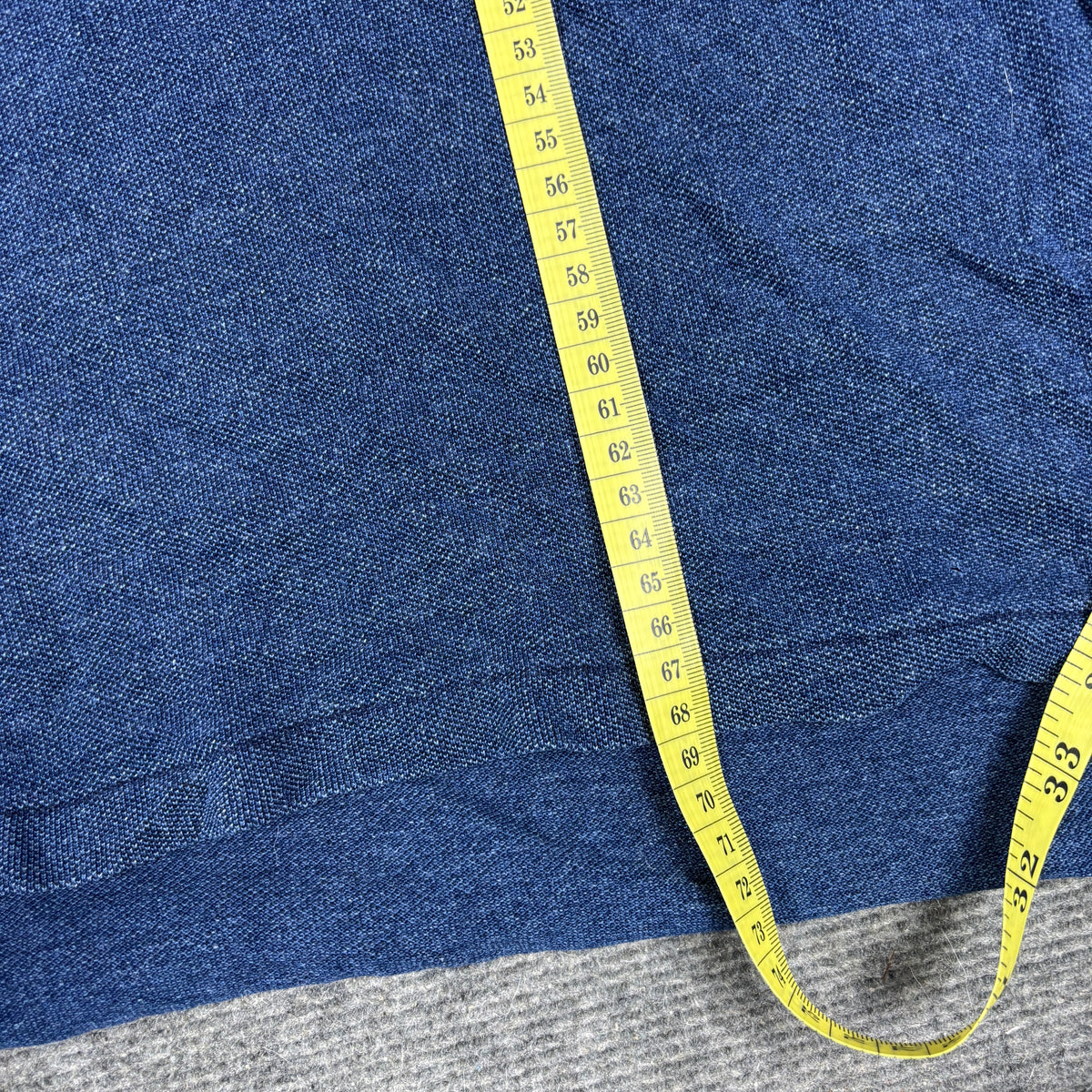 Polo Ralph Lauren Polo Shirt Men's XL Blue Denim Textured T-shirt Golf Core